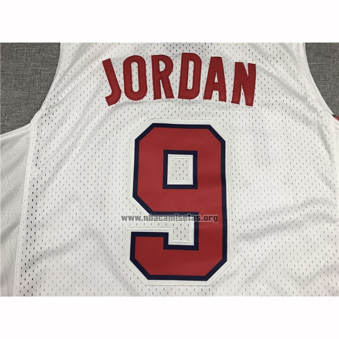 Camiseta USA 1992 Michael Jordan NO 9 Blanco